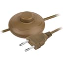 Шнур Navigator 61 718 NPS-FS01-170-2x0.5-BR 1.7м с выкл. коричневый