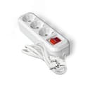 Удлинитель S-303А ПВС 3*1,5 ,3 гнезда, с заземлением, с выключателем, 3м (еврослот) Универсал