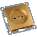 MASTER Розетка одноместная скрытой установки, в рамку, золото