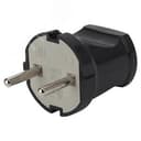 Вилка б/з прямая 10A черная Vx1-B (24/480/5760) Б0039672 ЭРА