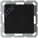 Выключатель одноклавишный 10A 250V~ с накладкой цвет черный матовый (soft touch)