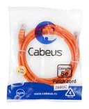 Патч-корд UTP, категория 5e, 2 м, неэкранированный, оранжевый Cabeus PC-UTP-RJ45-Cat.5e-2m-OR