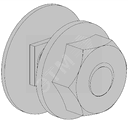 Комплект: болт M6x12 и гайка M6RS 5 HST