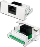 Розетка Mosaic 22.5x45 1xRJ-45 Cat.6, белая LANMASTER LAN-WA-LP-45/6-WH