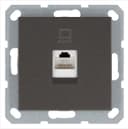 Розетка компьютерная 1-м RJ45 IP20 кат. 5E механизм мокко Jasmart G6105Z