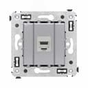 Avanti Компьютерная розетка RJ-45 без шторки в стену, кат.6 одинарная экранированная,  Закаленная сталь