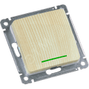 MASTER Звонковая кнопка с индикацией, одноклавишная скрытой установки, в рамку, сосна HEGEL