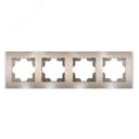 Афина рамка стеклянная четырехместная универсальная, шампань (еврослот)