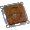 MASTER Розетка одноместная скрытой установки, в рамку, дуб