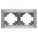 Рамка 2-местная Bravo, серебро