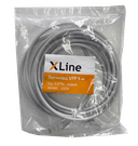 Патчкорд UTP 5 м Cu, CAT5е, серый, литой, LSZH X-Line