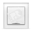 Выключатель Бриллиант одноклавишный с подсветкой белый Универсал