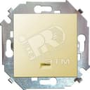 15 Кнопка клавишная с подсветкой 16А 250В винтовой зажим слоновая кость