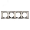 Афина рамка стеклянная четырехместная универсальная, мокко (еврослот)