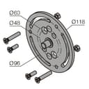 NICE 525.10019/80 Крепление маркизное для приводов с АРУ MH и LH цвет чёрный.