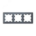 ATLASDESIGN AIR 3-постовая РАМКА, ГРИФЕЛЬ/дымчатый черный Systeme Electric