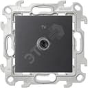 Розетка ТВ оконечная, графит