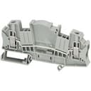 Клеммник винтовой проходной измерительный 2 точки подключения 6мм.кв серый