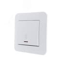 KARINA Выключатель проходной с подсветкой белый (10шт/120шт)