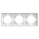 Рамка STEKKER PFR00500301 3местная серия Эмили белый фарфор soft touch 49886