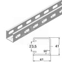 Профиль монтажный, высота - 41 мм, ширина - 41 мм, длина - 300 мм, толщина - 2,5 мм, кратность - 1шт, SZ - Оцинкованная сталь (методом Sendzimir)