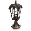 Светильник садовопарковый Feron PL105 четырехгранный на постамент 60W 230V E27 черное золото 11297