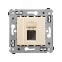 Avanti HDMI розетка одинарная в стену, тип А-А, ,Ванильная дымка