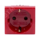 VIVA Розетка силовая с заземлением красная
