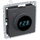 BRITE Термостат электронный с индикацией ТС10-1-БрГ графит IEK