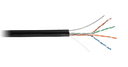 Кабель одножильный внешний с тросом U/UTP EC-UU004-5E-PE-SW-BK 4 пары, Cat.5e (Класс D), 100МГц, BC (чистая медь) бухта 305м NetLan