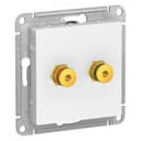 Аудиорозетка ATLASDESIGN двухместная белый Systeme Electric