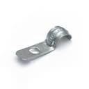 Скоба металлическая однолапковая усиленная противопожарная СМОУ d10-11 мм отв. d 6,5 мм (100шт/3000шт уп/кор) Промрукав