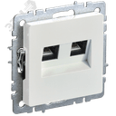 BRITE Розетка компьютерная двойная кат.5E RJ45 РК10-2-БрЖ жемчуг