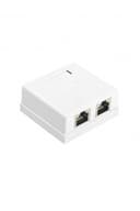 Розетка компьютерная RJ-45(8P8C) Hyperline SB1-2-8P8C-C6-SH-WH