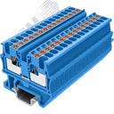 Клемма мини TP 1-1 проходная, Push-in, сечение 1,5 мм. кв., DIN 15, синяя