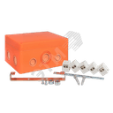 Коробка распаячная огнестойкая (176х126х74) 5 двойных кк/1,5-10мм/12 мв IP66 PROxima