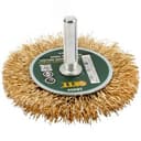 Кордщетка-колесо, со штифтом, стальная латунированная волнистая проволока 60 мм FIT