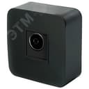 Розетка телевизионная 75 Ом 5-862МГц серия София черный STEKKER