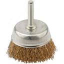 Кордщетка, тип "чашка", со штифтом, стальная латунированная волнистая проволока 50 мм 38486М FIT