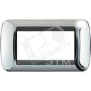 Накладка на 4 модуля Светлый Хром