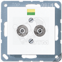 Розетка штепсельная для выравнивания потенциалов белая