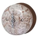 Выключатель 1кл. проходной Фаберже, керамика, цвет мрамор золото