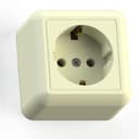 Розетка 1-м ОП Оптима РА16-376 16А IP20 с заземл. с монтаж. пластиной сл. кость Кунцево 8036