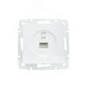 VESNA Розетка компьютерная двойная белая