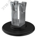 Держатель проводника круглого 8-10мм для кровли основание клей оцинкованная cталь IEK