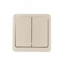 VIOLA Выключатель двойной крем (12шт/144шт)