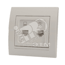 DERIY Розетка RJ45+RJ11 белый Lezard
