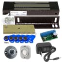 Электромагнитный замок универсальный комплект на 240 кг. уличный с сетевым блоком питания Уралкам