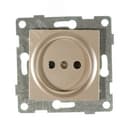 Розетка однопостовая Ugra б/з с з/ш, механизм, 16А, 250В, шампань