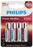 Элемент питания алкалиновый AA/LR6 1.5В Power (блист. 4шт) Philips Б0062746